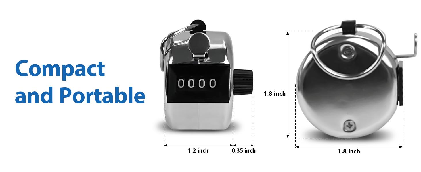 AGS 6 Pack Clicker Counter, Hand Tally Counters Clicker with Black Nylon Lanyard, 4 Digit Display Pitch Counter for Knitting, Coaching, Golf, Lap,Fishing,Umpire, Baseball, Row Sport