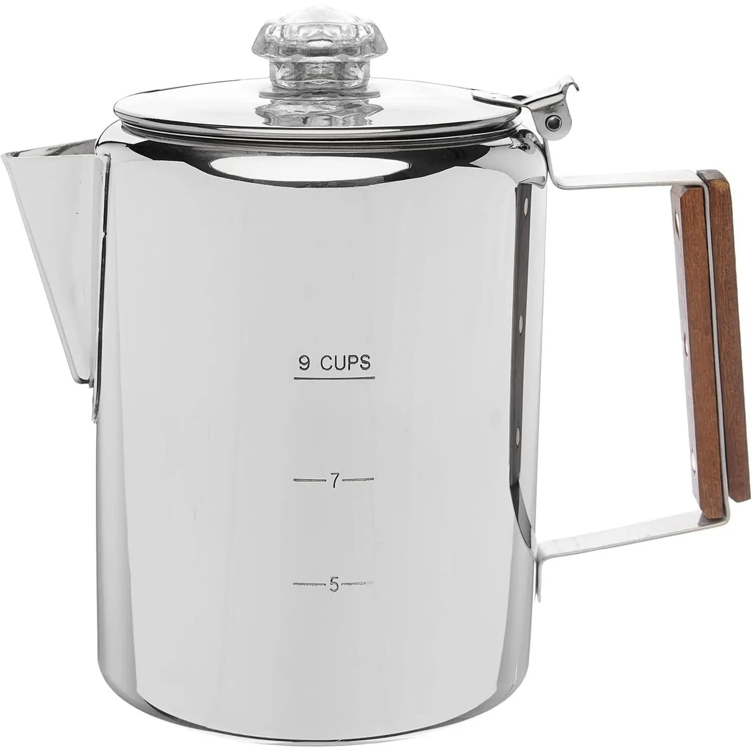 Bozeman 9-Cup Percolator Coffee Pot - Aluminum-Free, for Outdoors Use, Manual Input Operation