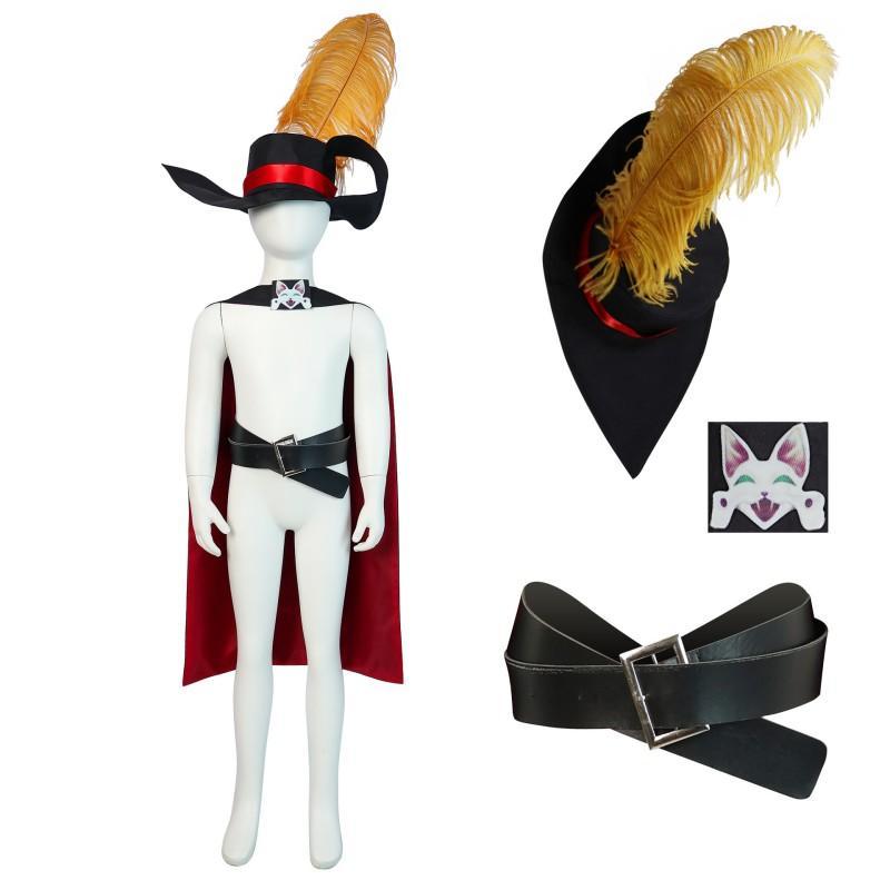 Anime Puss In Boots Cosplay Anim Cartoon Cat Costume Set Cloak Halloween Masquerade Carnival Party Prop Outfits Accessory Suit