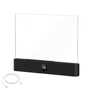 Rechargeable LED Acrylic Flat Reading Lamp, Eye-Protective Night Book Light with Auto Shut-Off for Bedroom & Office, 3 Elegant Colors Available (3 Colors Total), Ideal for All Ages to Boost Better Sleep and Relaxation