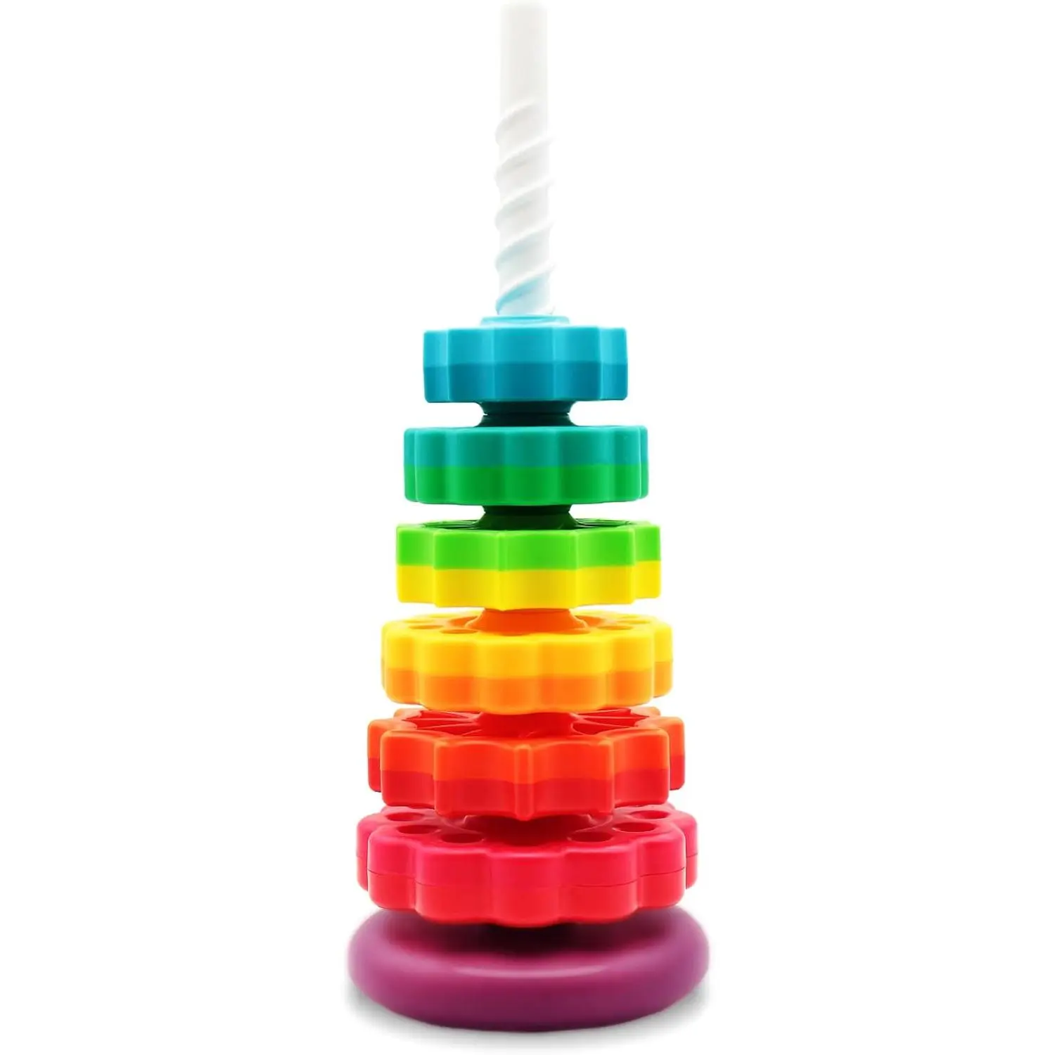 Baby Spin Stack Toy,Premium Stacking Toy for Kids, Spinning Stacking Toy for Babies and Toddlers,Educational Toddler Learning Toy,Baby 1 2 3 Birthday Gifts,Autism Sensory Spinning Toy