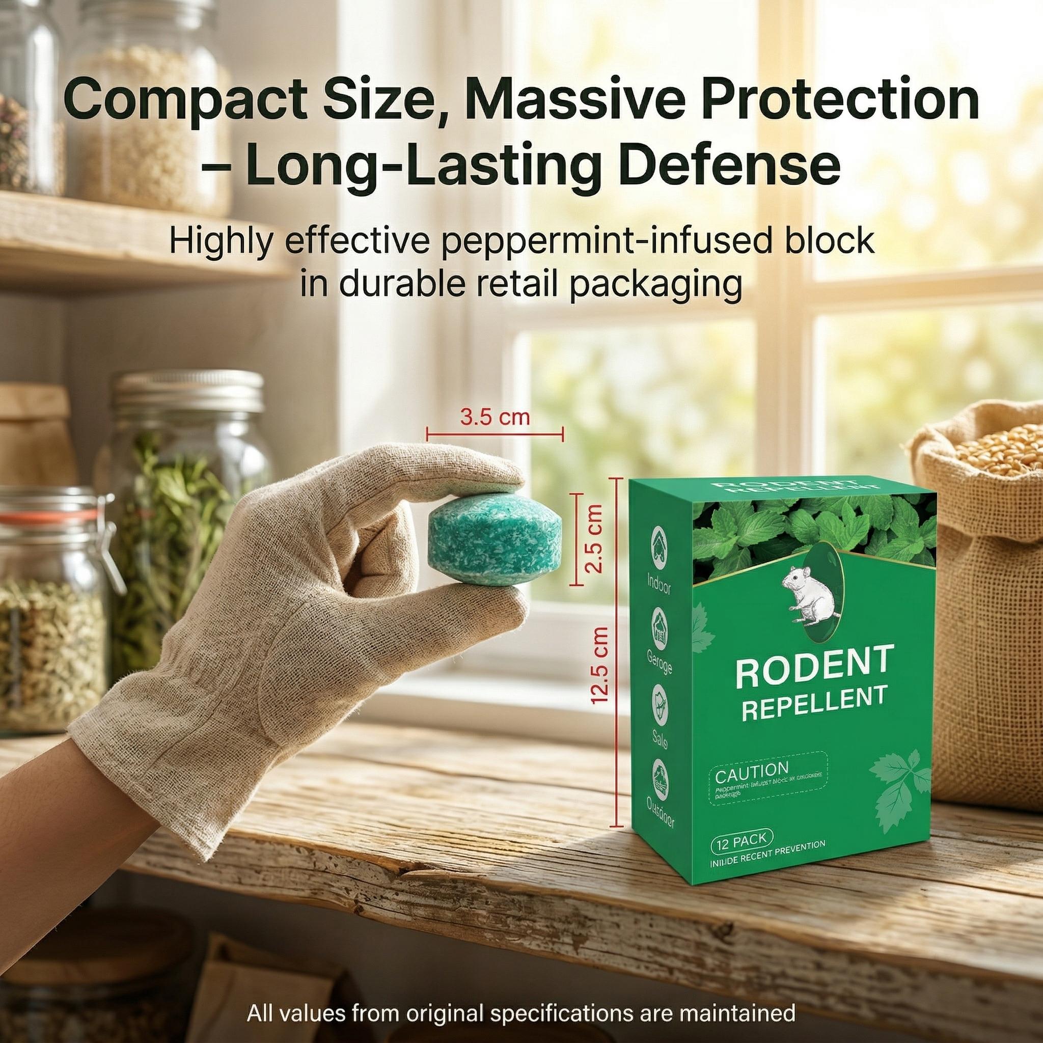 12 Pack Natural Rodent Repellent Balls – Peppermint & Lemon Oil Pest Deterrent for Rats, Mice, Squirrels, Spiders, Indoor & Outdoor Protection