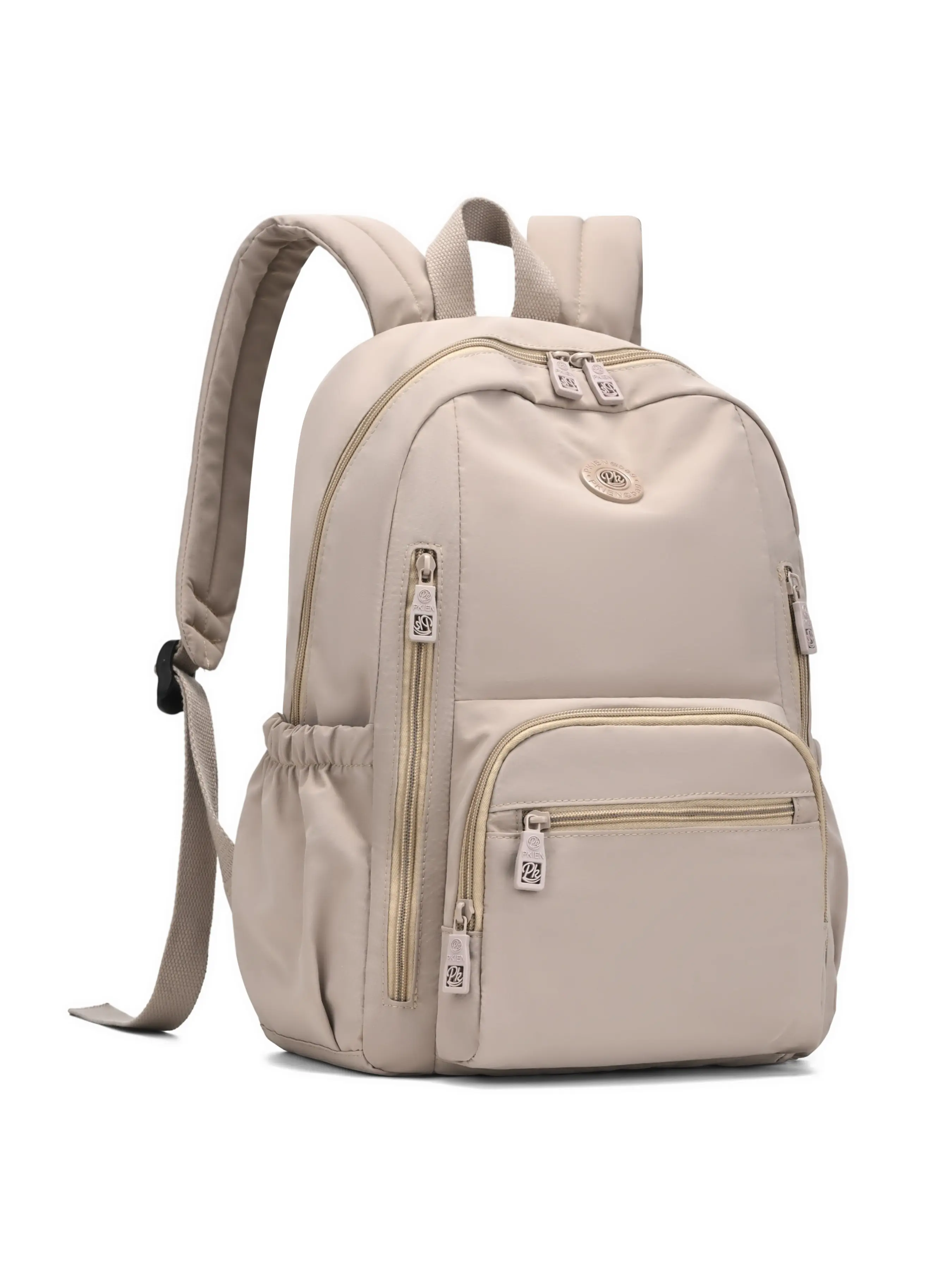 Women's Fashion Backpack, Back-To-School Dual-Shoulder Bag, College Student Bookbag, 14-Inch Laptop Case, Casual Plain Color, Layered Storage