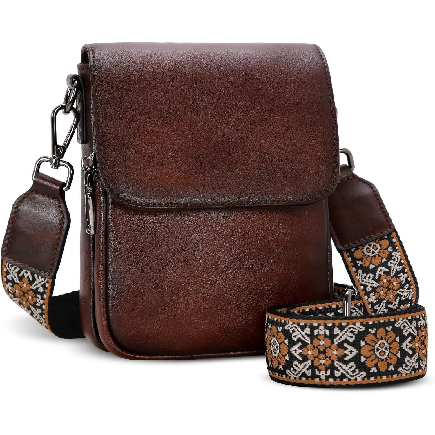 Small Leather Crossbody Bag for Women RFID Phone Purse with Card Slot | Anti ,Genine Leather,Wide Adjustable Strap,Multi-Pocket Fits 6.9" Phone Trendy    Bag for Daily,Travel