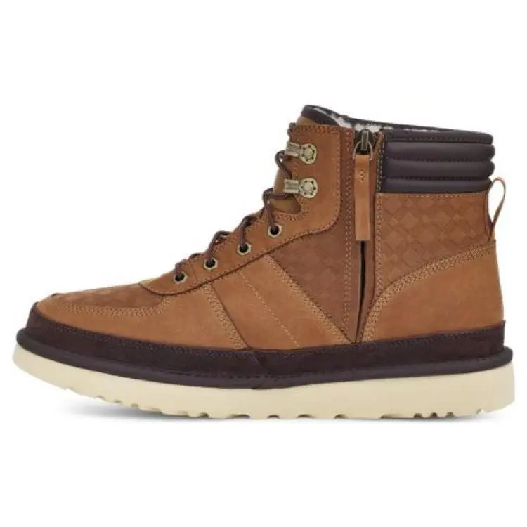 UGG Highland Warm Non-Slip Yellow Boots Comfortable Casual Mid-Calf Snow Boots 1130727-CHE