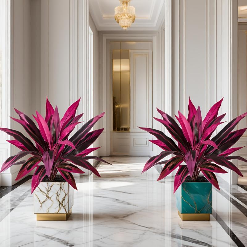 2pcs - Realistic Large Outdoor Simulated Flower, Weather-resistant Plastic Material, Garden/terrace/wedding/party/porch Railing/courtyard/photography Decoration,