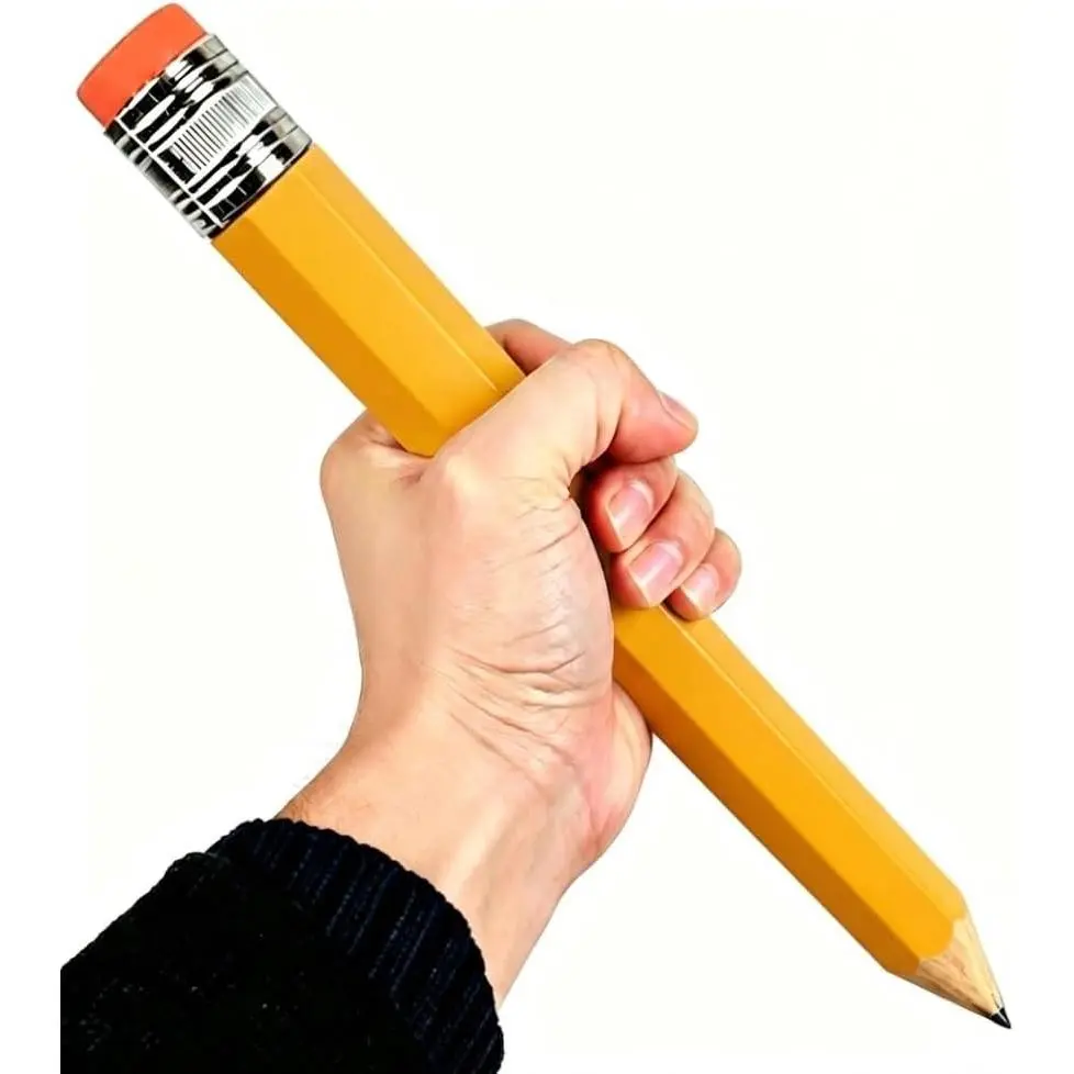 Big Pencils For  Giant Wooden  Pencil So Cool Orange-yellow