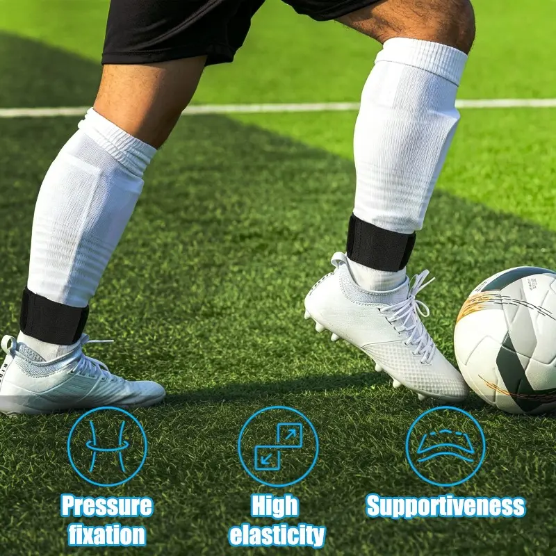 2-Pack Elastic Ankle Straps, Non-Slip Adjustable Self-Adhesive Boot Bands, Ideal for Soccer, Cycling, Hiking, Fishing, Jeans Boot Accessories