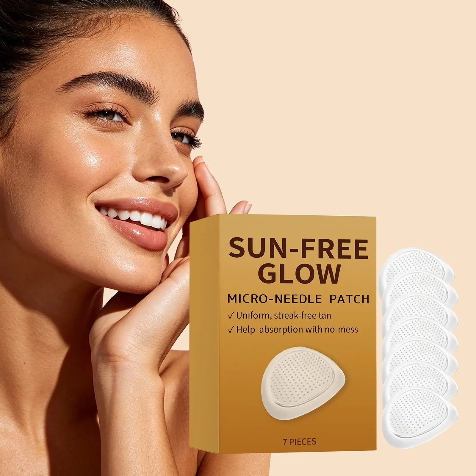 3-Pack Body Darkening Patches, Natural Bronze Color, Sunless Tan Booster, Tanning Enhancer, Summer Skin Moisturizing Care, No Sun Needed