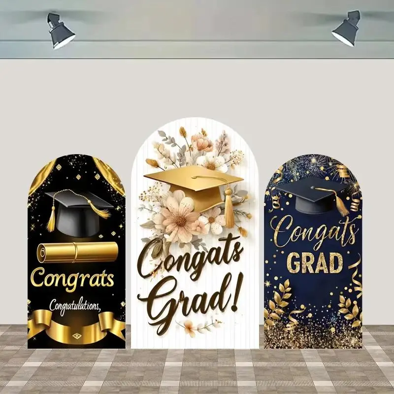 2026 Graduation Arch Background Congratulations Graduation Cap Cover Customized Graduation Party Photo Booth Photography Props