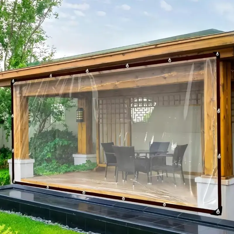 Transparent Waterproof Tarp, 2026 Upgrade Version, 100% Waterproof Rain Cover, Outdoor Furniture, BBQ Grill, Deck