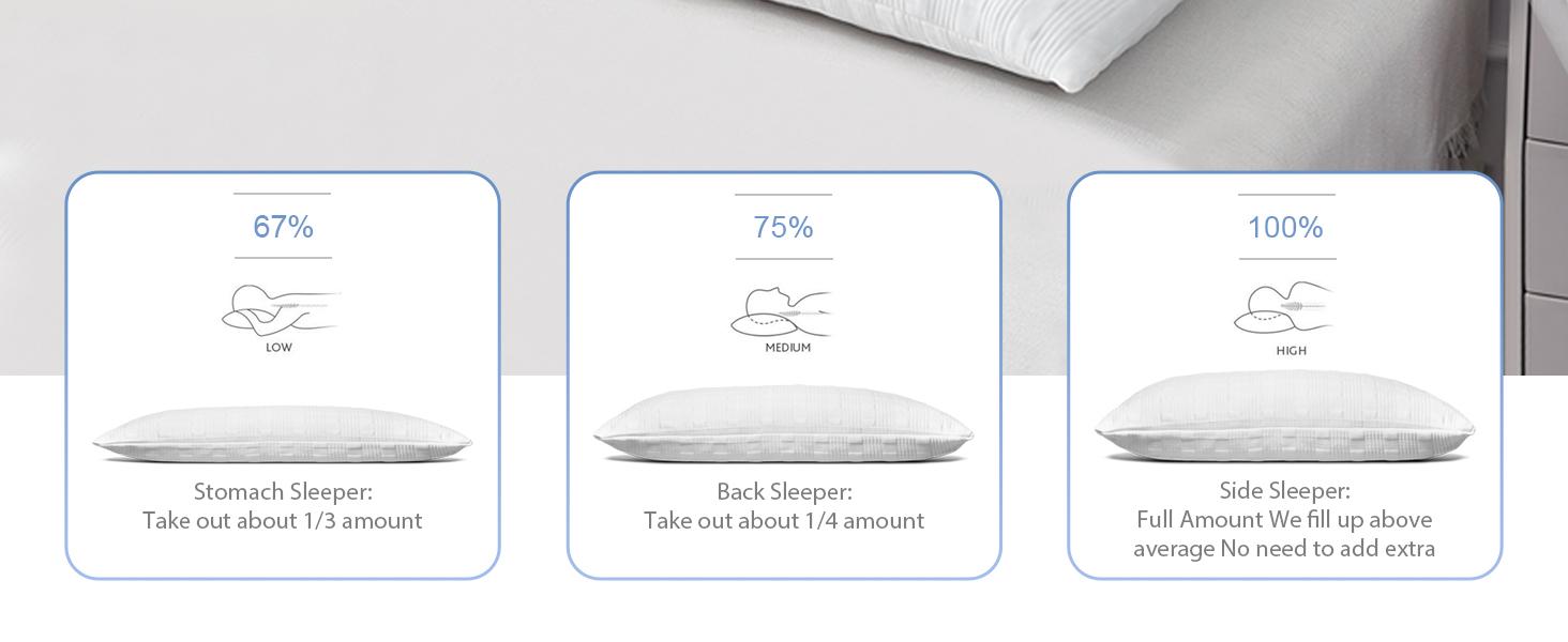 Cooling Pillows for Sleeping King Size Set of 2,Shredded Bed Pillow with Pillow Case-Sided,Loft King Pillow for Side & Back Sleeper-Medium Firm