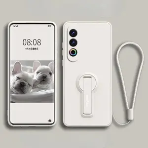 For Meizu 21 20 Pro Liquid Silicone Sleeve with Bracket for Meizu21 Meizu20 20pro Phone Case Protective Shell Soft Back Cover