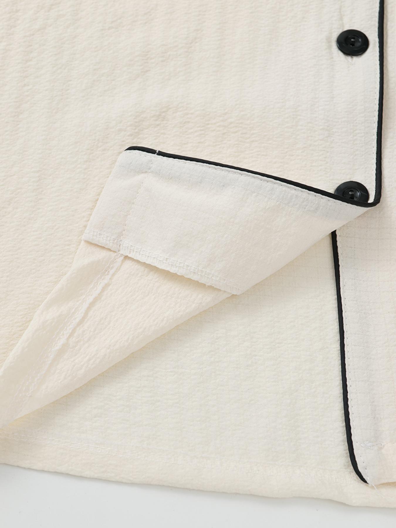 Women's Heart Embroidery Short Sleeve Top & Shorts Pyjama Set, Casual Comfy Pj Set for Women, Women's Sleepwear & for All Seasons, Pajama Set, Sleepwear Pajamas Set