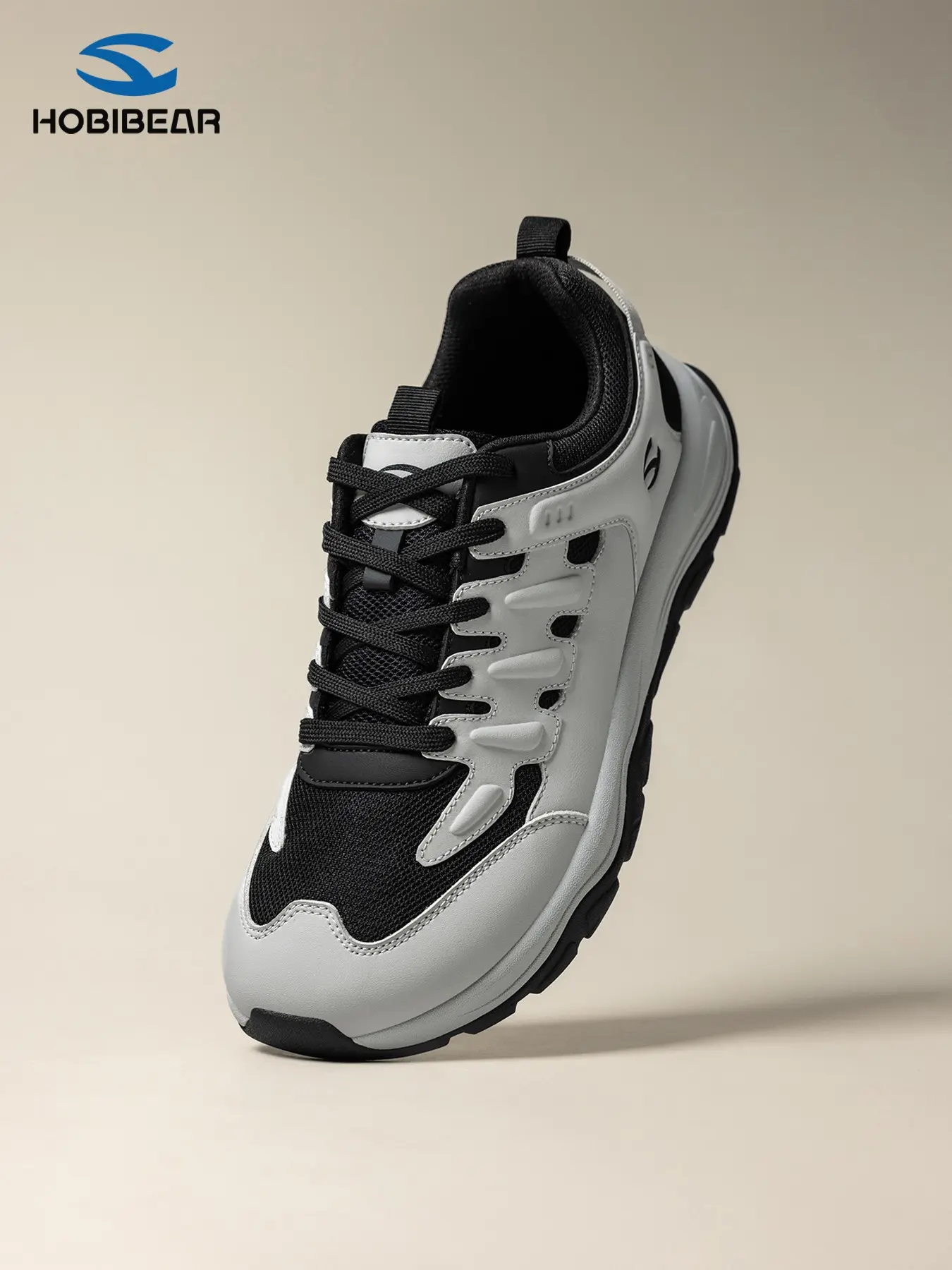 HOBIBEAR Wide Toe Athletic Casual Sneakers for Men and Women, Athletic Sneaker Footwear, Breathable Textile and Synthetic Leather, Shock Absorbing and Durable, Outdoor Sports Shoes