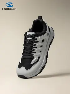 HOBIBEAR Wide Toe Sneakers for Men and Women, Breathable Textile and Synthetic Leather, Shock Absorbing and Durable, Outdoor Sports Shoes