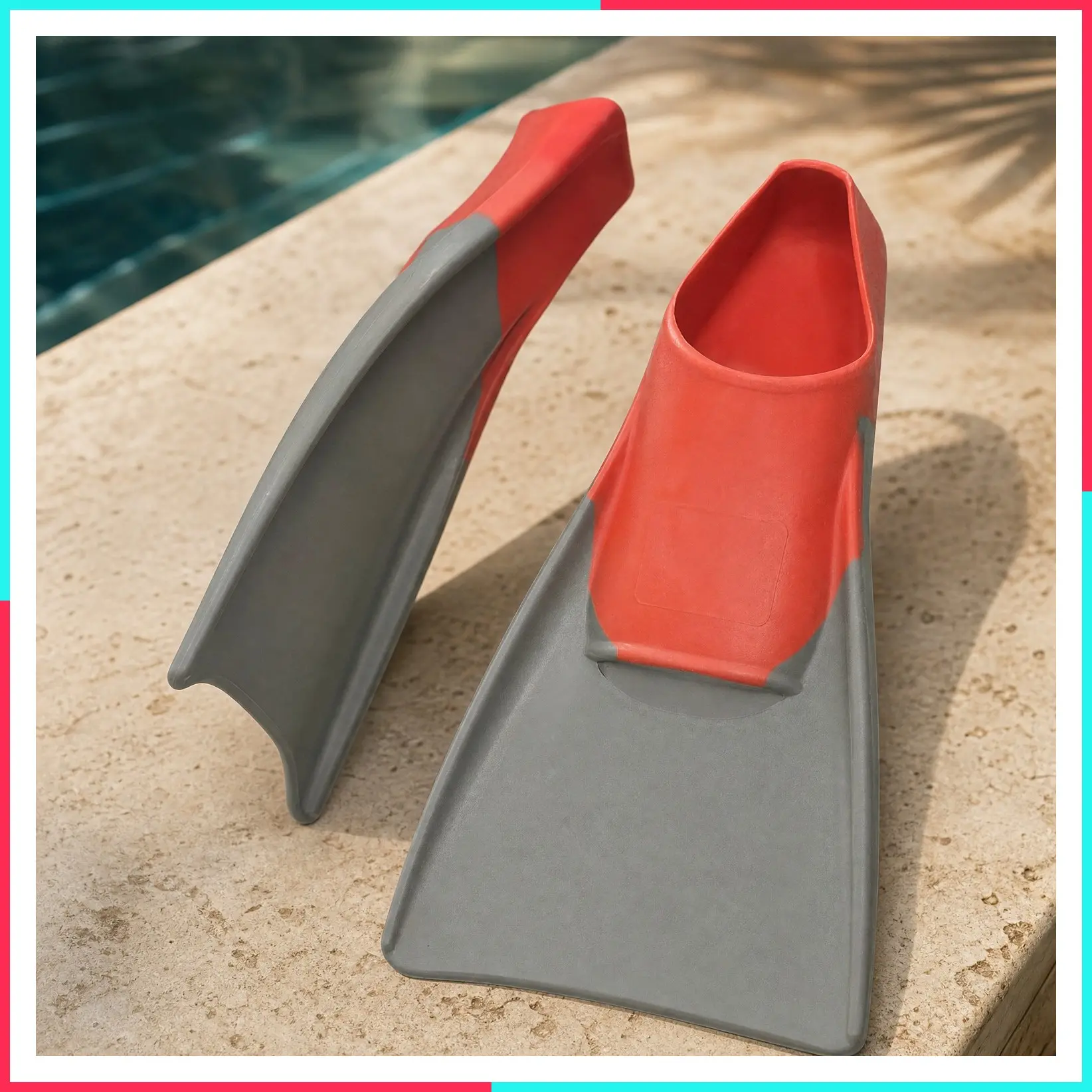 Long Floating Swim Fins for Adults - Training Fins to Improve Kick Technique & Body Position