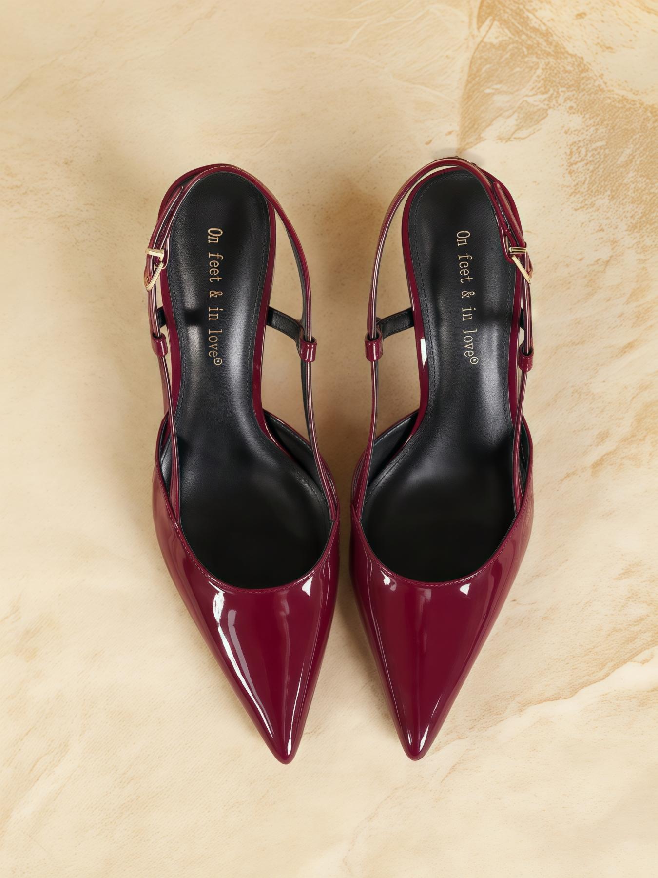 Women's Fashionable Solid Color Stiletto Heels, Elegant Pointed Toe Slingback High Heel Shoes for Party, Daily Clothing Decor for Women & Girls