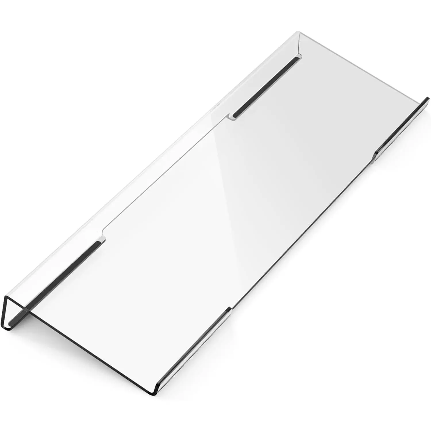 Acrylic Clear Computer Keyboard Stand for Desktop, Ergonomic Tilted Elevated Keyboard Rack Tray Holder Riser for Office Home Desk Work Supplies