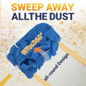 Swiffer Dusting Replacement Kit, Static Dust Brush Refills, Multi-Surface 360° Large Size Cleaner, Multisurface Dusters, 4x Microfiber Ceiling Duster, Scent-Free Disposable