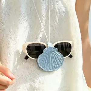 Magnetic Shell Shaped Eyeglass Holder Lanyard, 2 In 1 Sunglasses Clip Necklace, Portable Travel Hat Bag Storage Accessory Charm