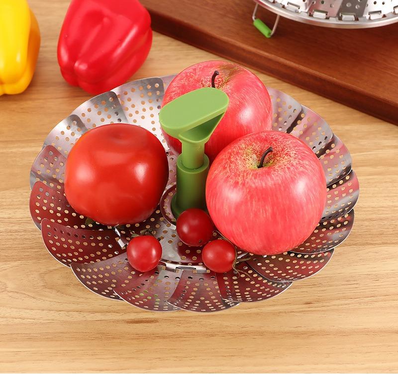 Stainless Steel Folding Steamer Lotus Telescopic Steamer Multifunctional Telescopic Fruit Plate Xiaolongbao Steaming Grid Stainless Steel Folding Steamer Lotus Telescopic Steamer Multifunctional Telescopic Fruit Plate Xiaolongbao Steaming Grid