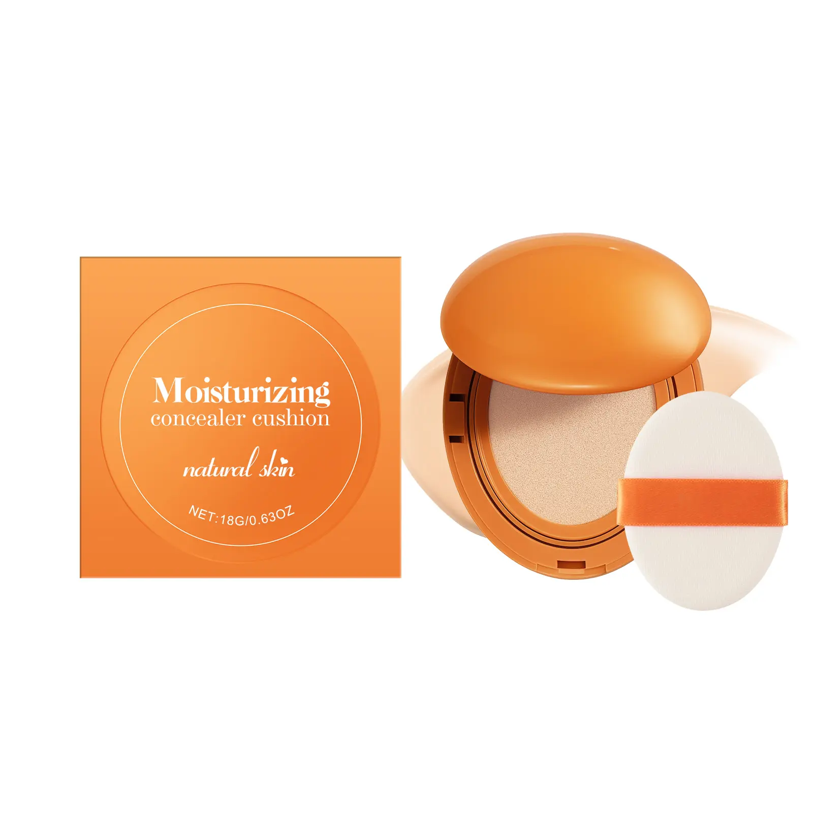 Moisturizing Velvet Concealer Cushion (Natural Color) - Lightweight Transparent Finish, Natural Base Makeup Adhesion, BB-CC Cream Alternative for Flawless Coverage