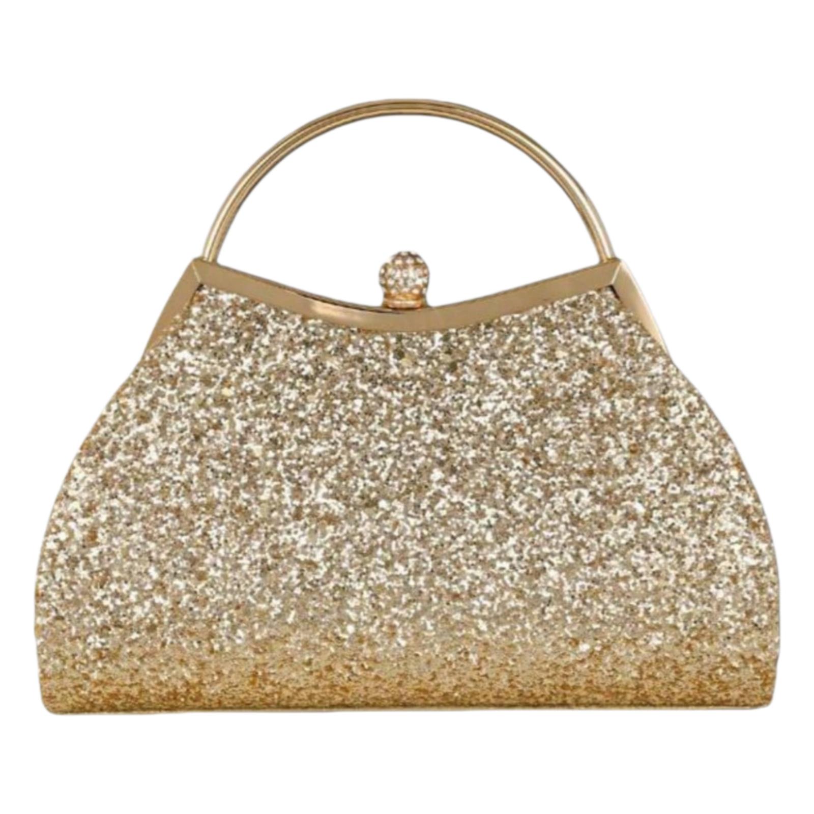 Sparkling Crystal Embellished Evening Clutch Bag For Women, Luxury Glitter Rhinestone Formal Handbag, Party Clutch, Dinner Bag, Purse Crossbody Bag, Evening Bag, Chain Bag, Shoulder Bag Suitable for Gala, Party, Wedding, Birthday, Anniversary Gift