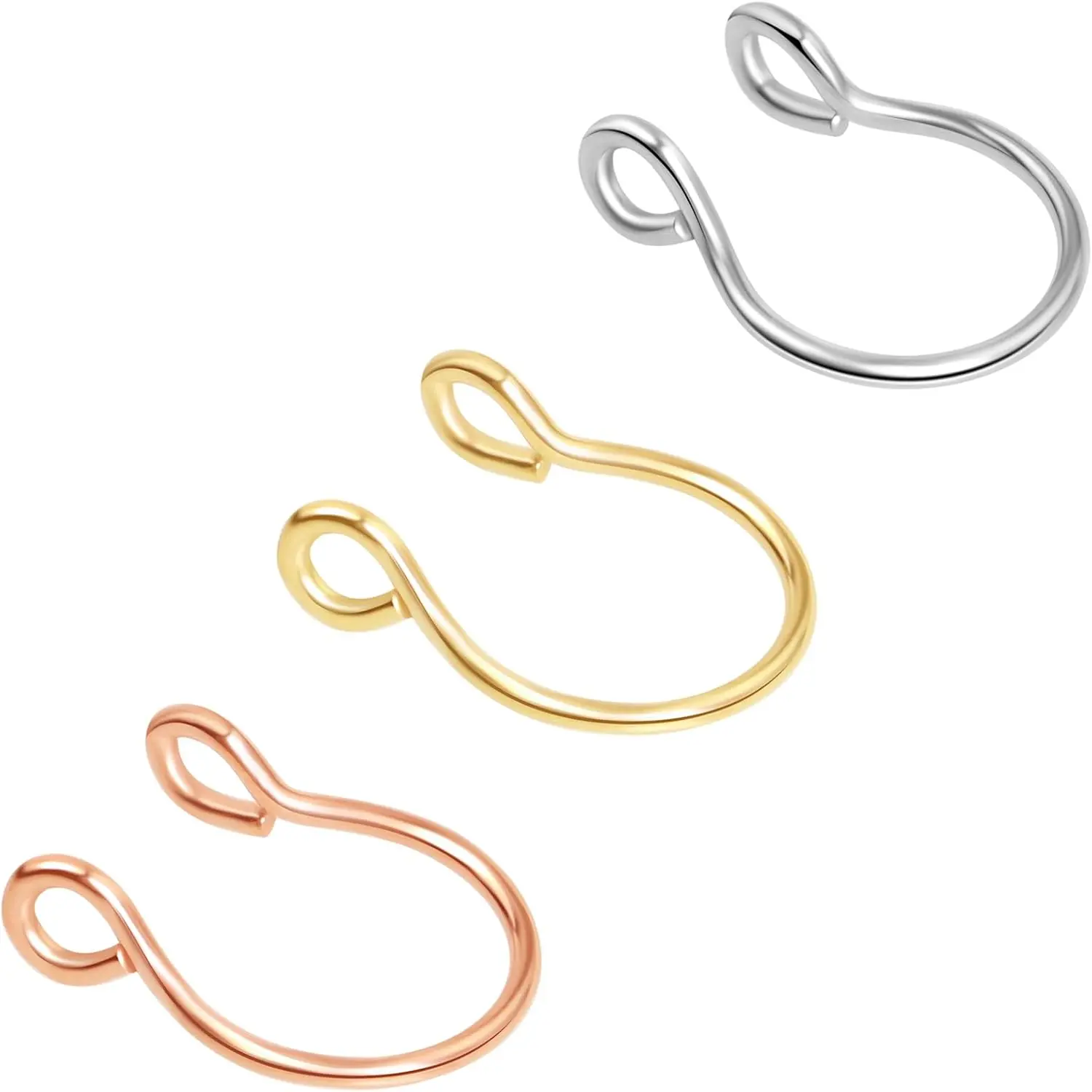 Nose Rings Hoops  Nose Ring  Septum Nose Rings for Women Men Clip   Piercings Septum  20 Gauge Faux Septum