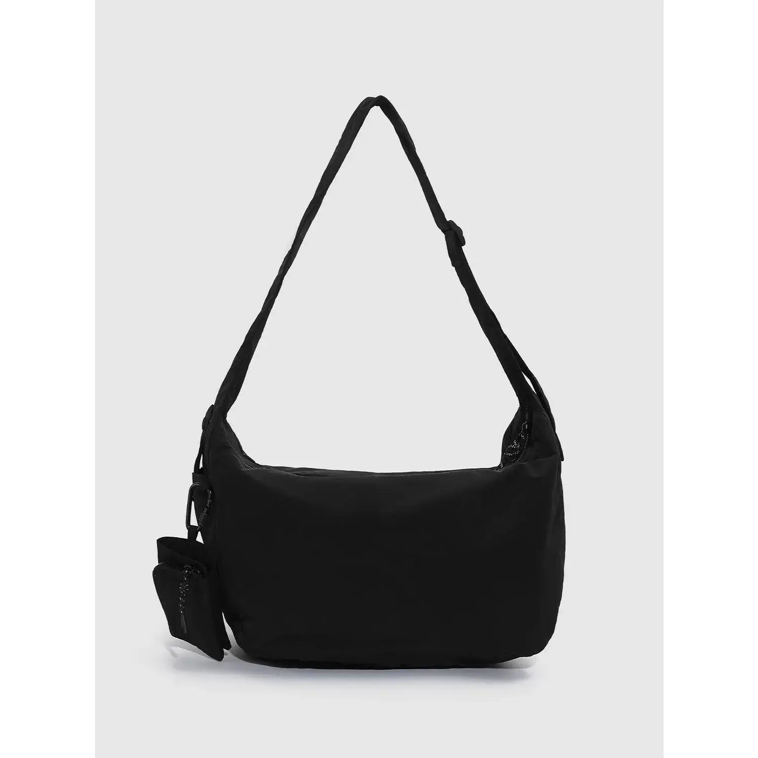URBAN REVIVO Crossbody Bag for Women, Elegant Plain Nylon Shoulder Purse with Detachable Pouch, Lightweight Textile Exterior for Casual Everyday Use, Everyday Bag