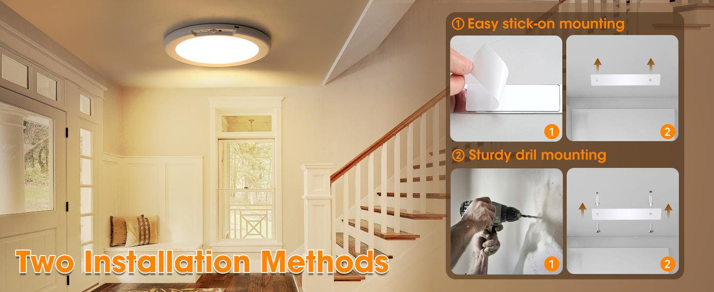 Rechargeable Motion Sensor Ceiling Light with Remote, Battery Operated Wireless LED Overhead Light, Dimmable 3 Color Temperatures, No Wiring Renter Friendly Indoor Lighting for Closet, Shower, Pantry, Hallway Rechargeable Motion Sensor Ceiling Light with Remote, Battery Operated Wireless LED Overhead Light, Dimmable 3 Color Temperatures, No Wiring Renter Friendly Indoor Lighting for Closet, Shower, Pantry, Hallway