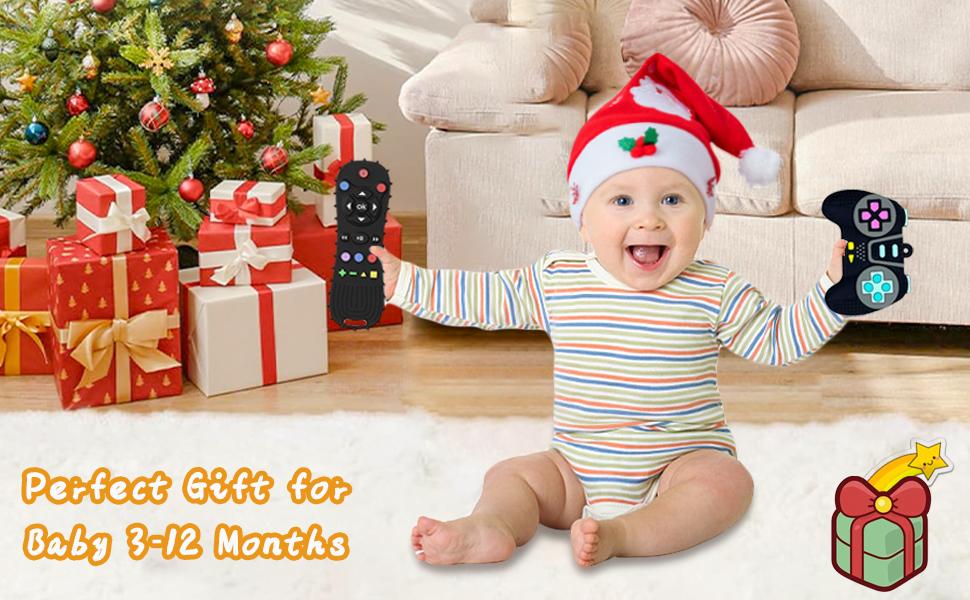 Baby Teething Toys Chew Toy,[BPA Free,CPC-Certified] Silicone Remote Control and Game Controller Teethers for Toddlers, Infants, Boys, Girls, Baby's Christmas Gift