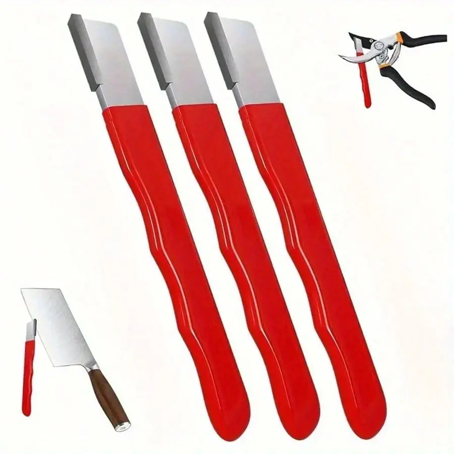 3pcs Precision Edge Professional Kitchen Knife & Scissor Sharpener - Tungsten Carbide & Diamond Ceramic Sharpening Stone, Suitable for All Blades Including Garden Shears, for All Seasons, Kitchenware
