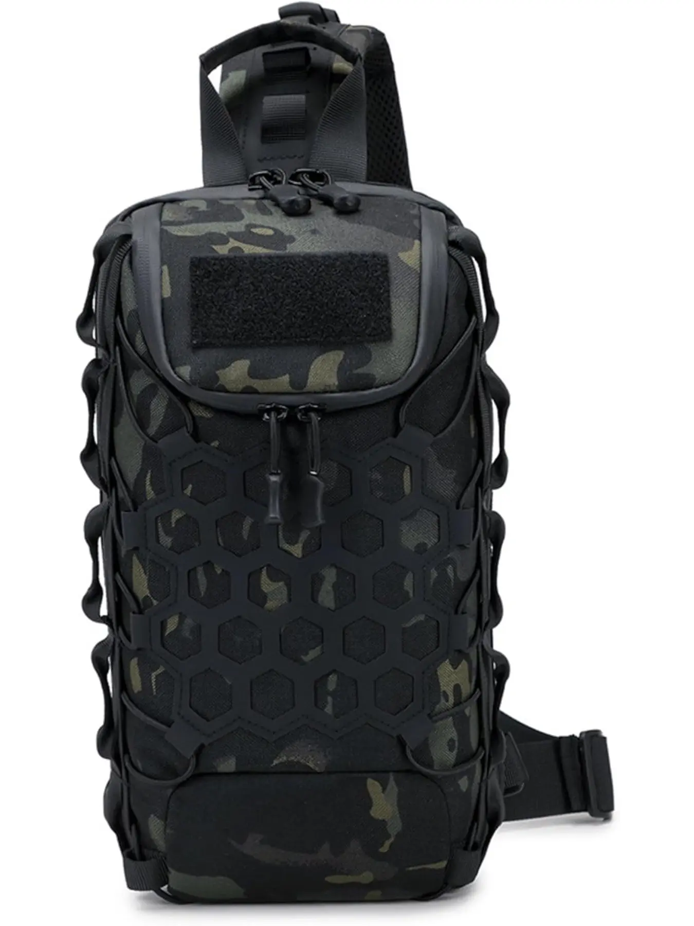 Tactical Sling Chest Bag for Men, Waterproof Molle System Crossbody Backpack, Lightweight Multi-Pocket Fanny Pack for Hiking, Camping, Hunting, Daily Edc, Sling Crossbody Bags