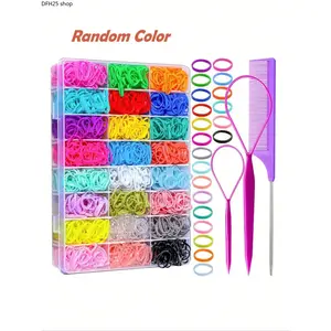 Mini Elastic Hair Bands for Girls and Kids, Soft Stretch Hair Ties for Braids and Ponytails, Secure Hold Hair Accessories for Daily Styling