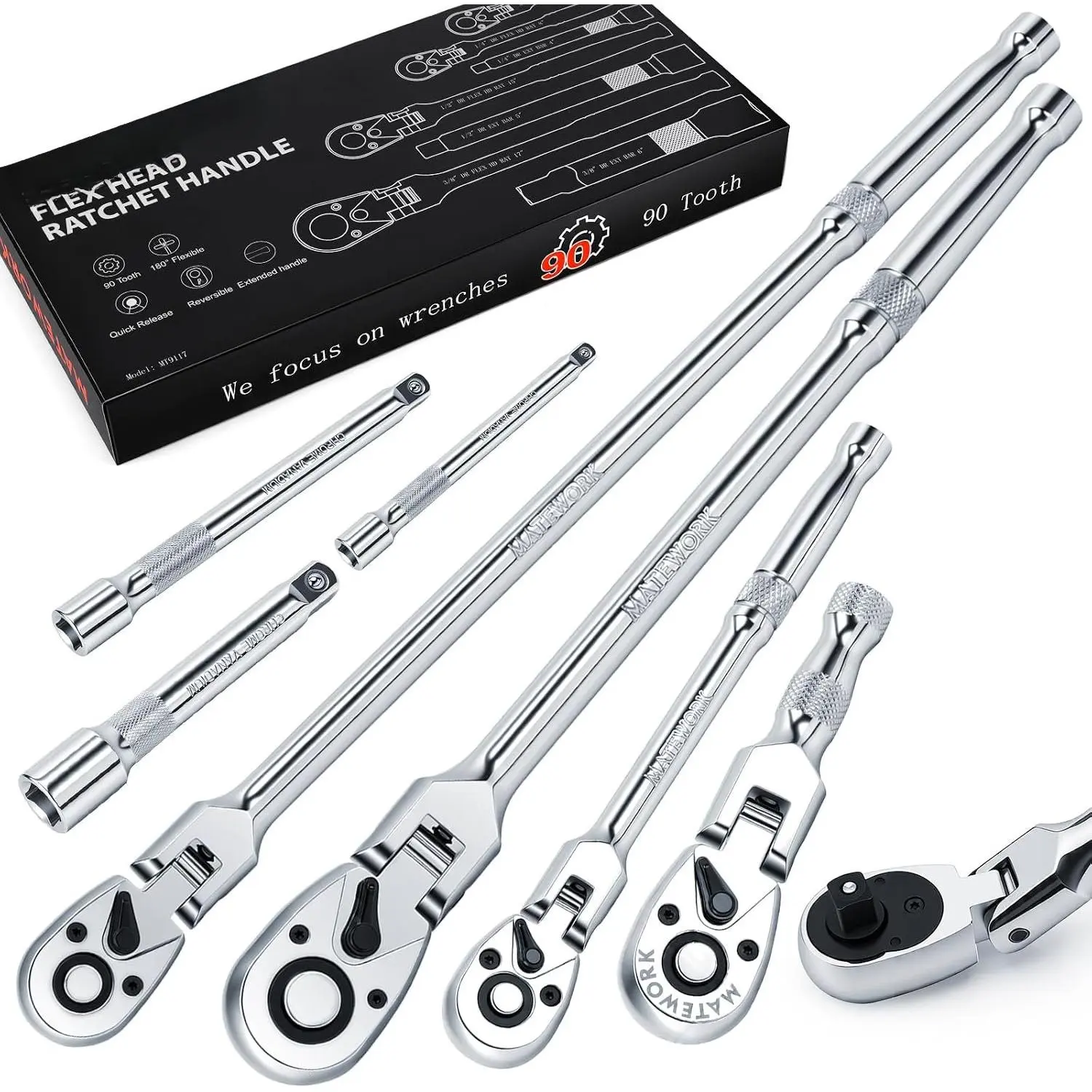 3/8'' Drive Breaker Bar, 10 Inches Long Extension Breaker Bar