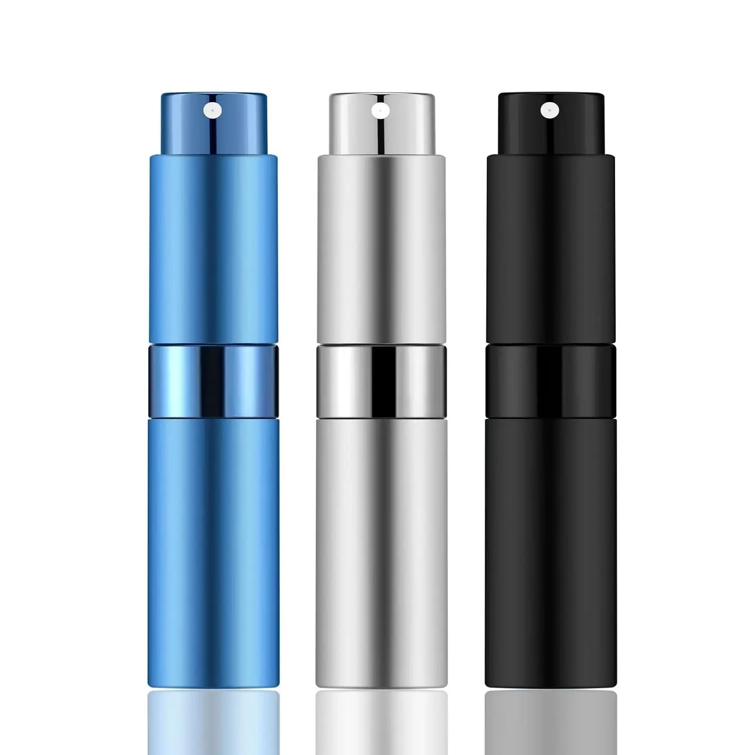 3-piece travel mini refillable perfume spray bottle, ultra-fine atomizing continuous sprayer, suitable for hair styling, skin care, Makeup, portable travel liquid packaging container, easy to clean