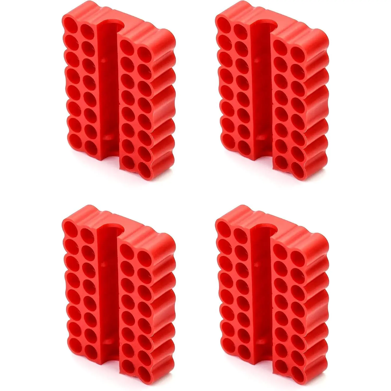 Tool Cases & Boxes 4-Pack Open Top Hex Bit Holder, 33-Hole Bit Storage Organizer for Tools & Hardware