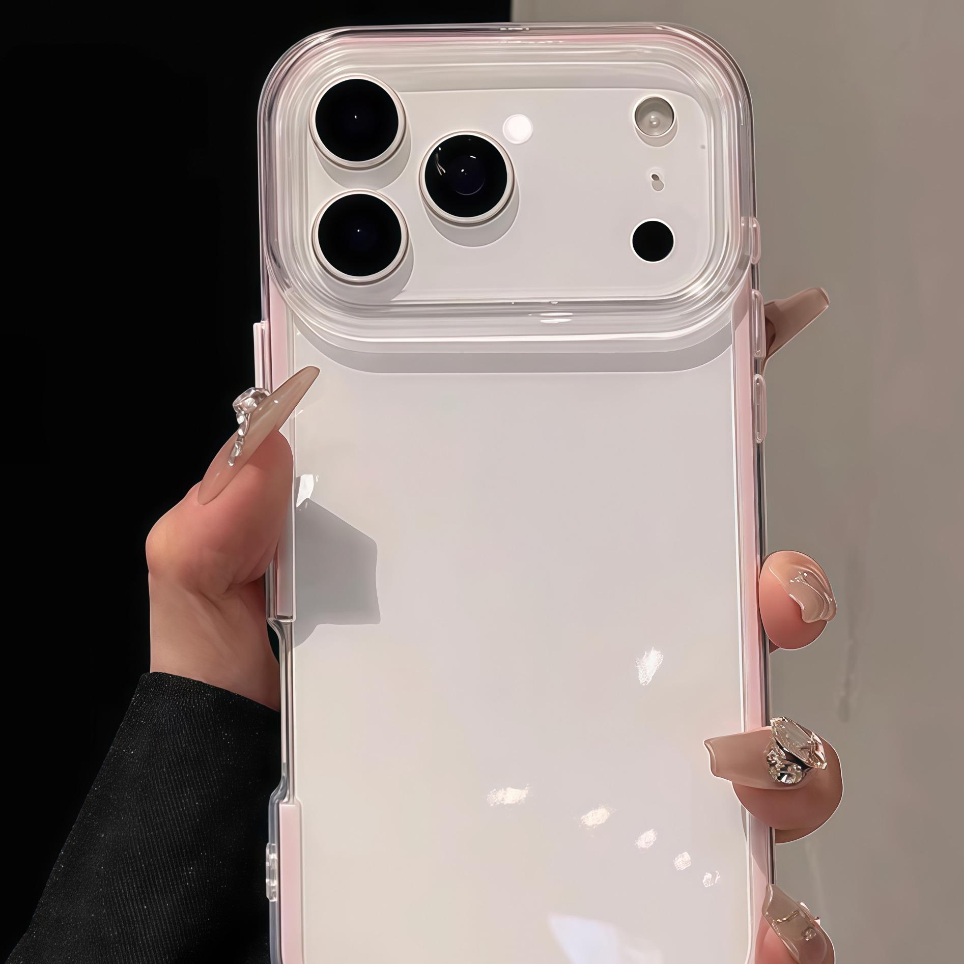 A stylish high-quality contrasted transparent anti-drop iPhone 15 smartphone case, made of soft rubber with transparent material, compatible with iPhone 17/17 Pro/17 Pro Max/16/16 Pro/16 Pro Max/13/13 Pro/13 Pro Max/12/12 Pro/12 Pro Max/11/11 Pro/11 Pro M