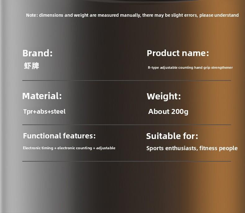 Digital Counting Grip Strengthener – Forearm, Finger, Wrist Trainer & Rehab Tool