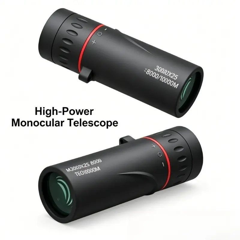 3000x25 Long Distance HD Professional Monocular Telescope, Mini Portable Outdoor Camping and Hunting Scope, Suitable for Adults, Powerful Telescope, Outdoor Monocular Telescopes