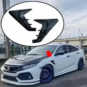 2PCS PU Waterproof Car Fender Side Stickers, Spoiler Accessory Kit