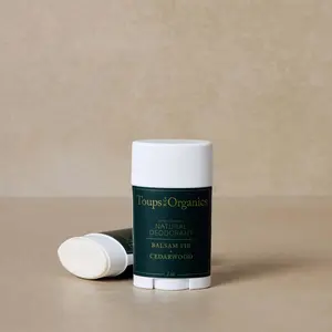 Toups Organics Natural Extra-Strength Deodorant Balsam Fir Cedarwood Scent 100% Grass-Fed Tallow Organic Arrowroot Powder No Chemicals