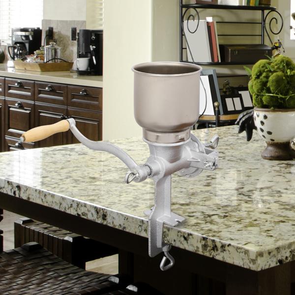 500 #   Home Use Hand Cranking Operation Grain Grinder Silver