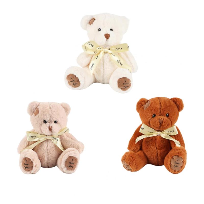 17cm/6.69in Teddy Bear Plush Toys Cute Bow Tie Bear Stuffed Animal Toys Available in Three Colours For Birthday Teddybear