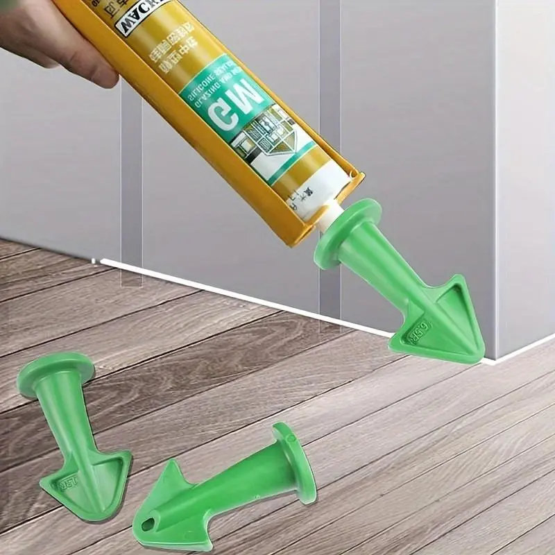 3pcs Caulk Nozzle Set - Hand Tools - Perfect for Cleaning Tile Joints, Brick Grout, and Floor Sealing - Includes Silicone Applicator, Scraper, and Sealant Nozzle