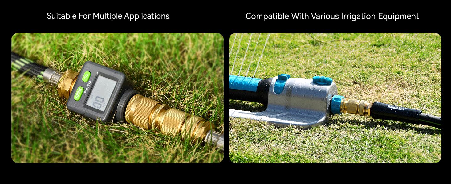 Garden Hose Quick Connectors, Heavy Duty Solid Brass 3/4 Inch GHT, Universal Leak-Proof Fittings for Easy Water Hose Connection (2 Sets)