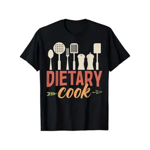 [100% Cotton] 100% Cotton 100%CottonMen'S& Women's Dietary Cook Graphic T-Shirt- Soft Breathable Cotton Chef Cooking Apparel- Lightweight Crew Neck Tee for Culinary Professionals- Sizes S-XXXL- Ideal for Halloween, Labor Day, Back to School- Machine Wash
