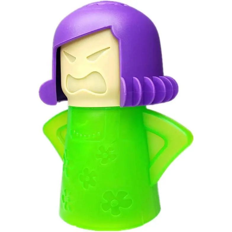 Angry Mama Microwave Oven Steam Cleaner, Angry Mom Microwave Cleaner, Just Add Vinegar and Water, Cut Cleaning Time by Half (Green)