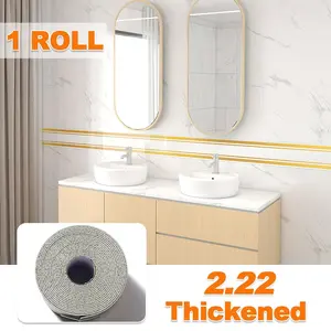 Self-Adhesive Baseboard Wall Border Strip, Thick Waterproof Decorative Trim, 500cm X 10cm, for Windowsill & Door Frame, Living Room Decor, Interior Walls Edging Border